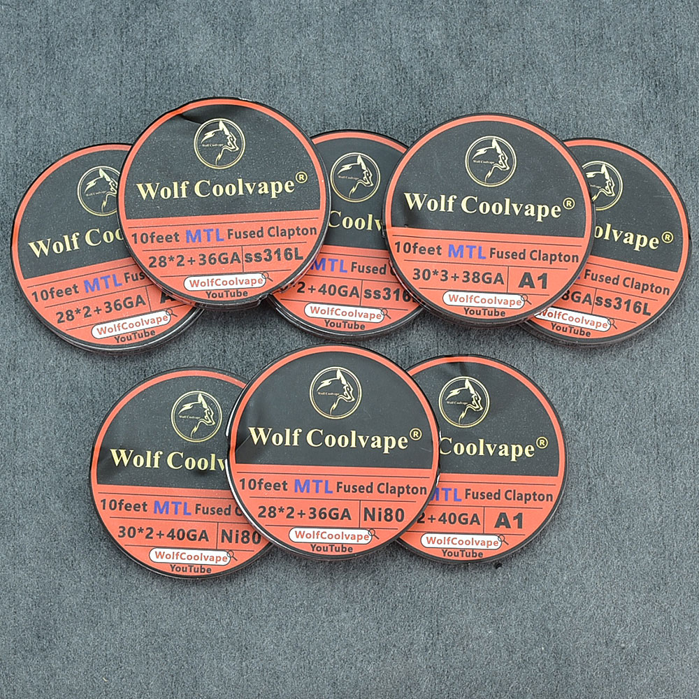 Clapton Wire Pre Built - 10 Fuß NI80/A1/SS316L MTL Fused Clapton