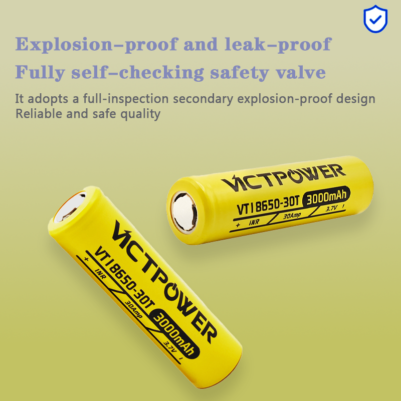 Vape Battery 18650 - 30A Kontinuierlicher Abfluss Vicpower 18650-30T 3000mAh