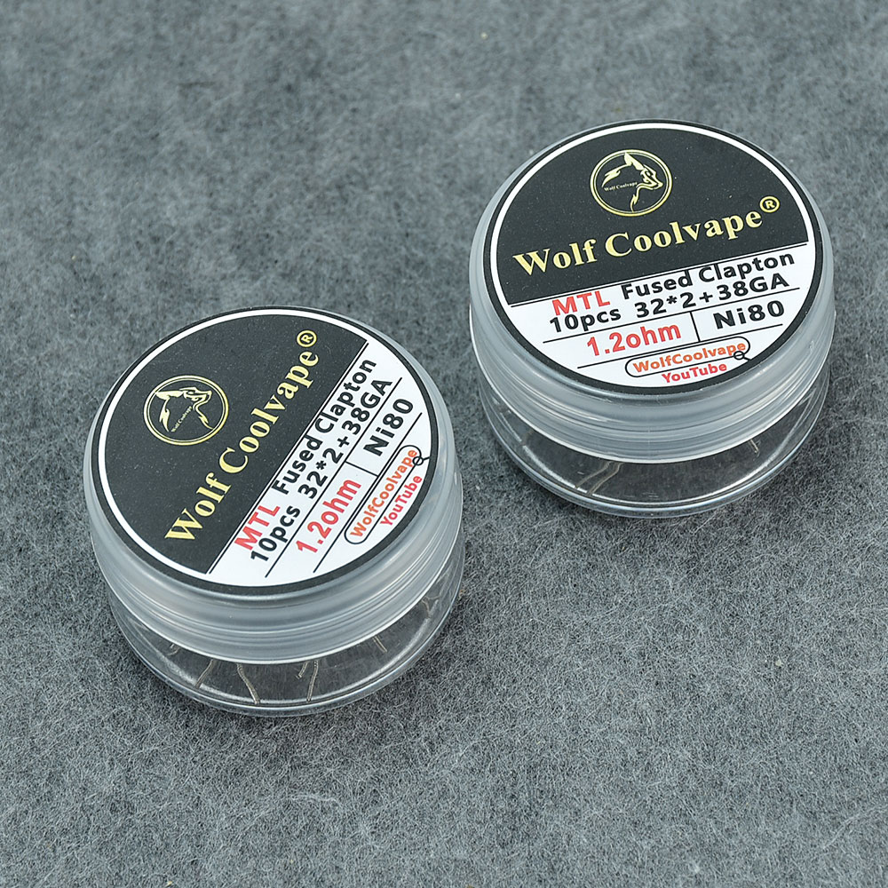 Clapton Wire Pre Built - Wolfcoolvape vorgefertigte Heizdraht-Vape-Spule verschmolzene Clapton-Spulen 1,2